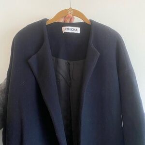 Roucha Women's wool Navy Coat